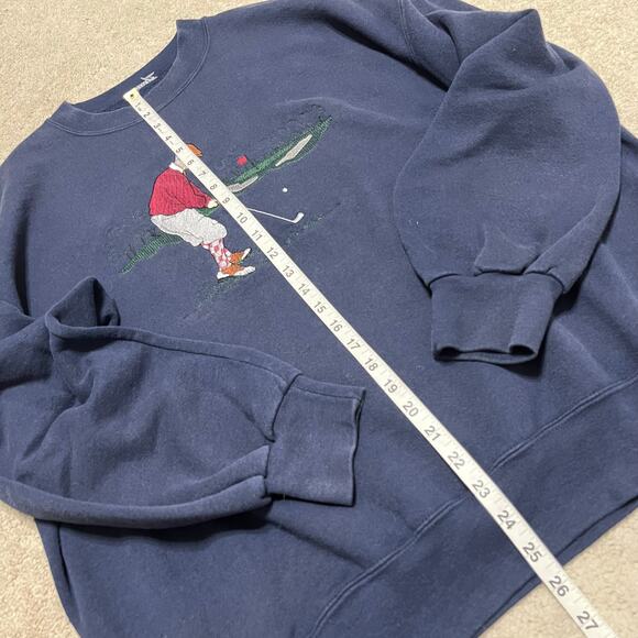Vintage Golf Embroidered Navy Crewneck XL - Picture 3 of 6